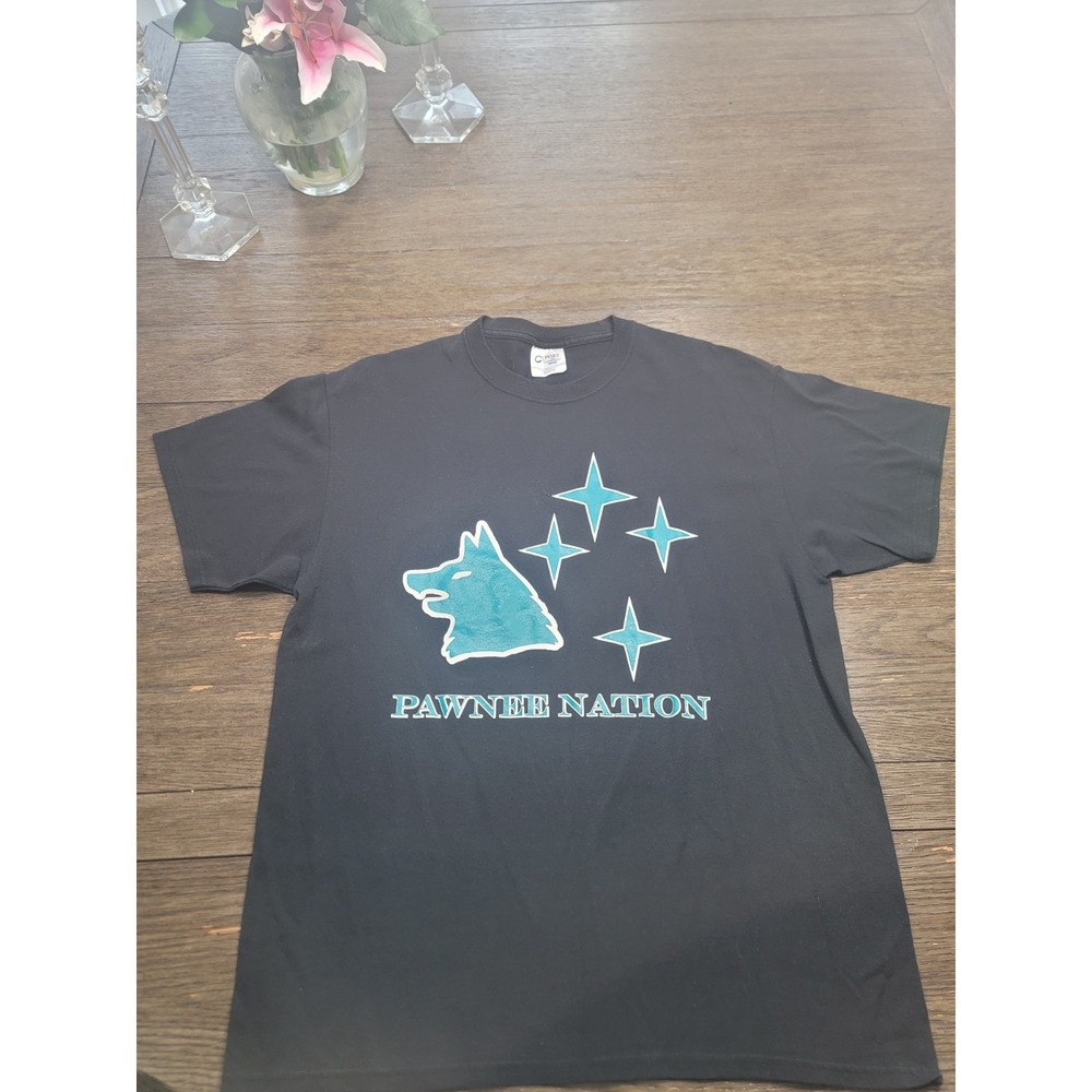 Vintage Pawnee Oklahoma OK Large Black T-Shirt Soft Retro Large
